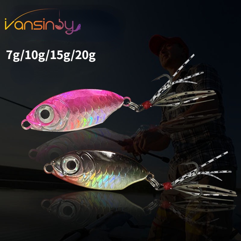 Umpan Pancing Bentuk Sendok Bahan Metal Berat 7g / 10g / 15g / 20g Untuk Air Asin