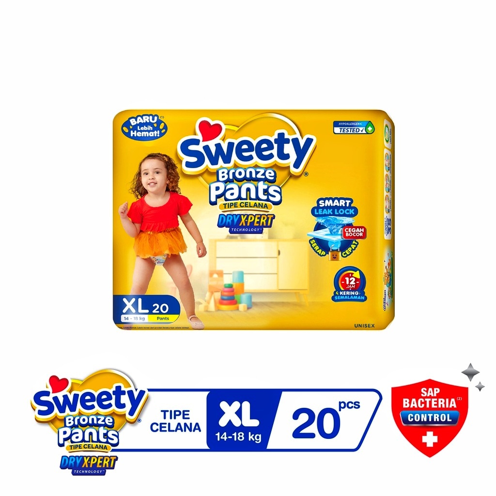 NEW PAMPERS SWEETY BRONZE XL20