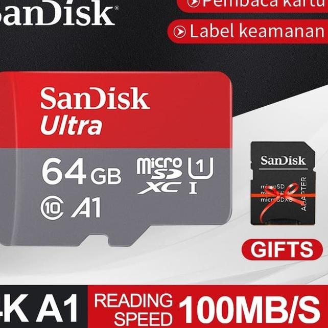 SanDisk Ultra 32GB/64GB/128GB Kartu Memori Memory Card Microsd - 32GB - 32 gb