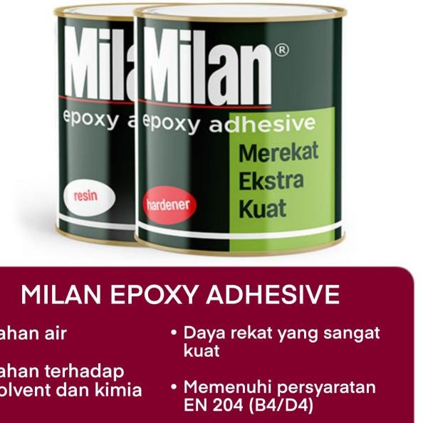 

LEM EPOXY MILAN ADHESIVE 1SET RESIN + HARDENER @1KG / MILAN RESIN