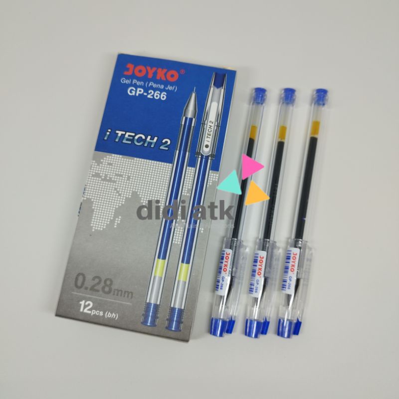 

Pulpen Gel Hitech Joyko Biru 0.28mm 1 Pak (12 Pcs)