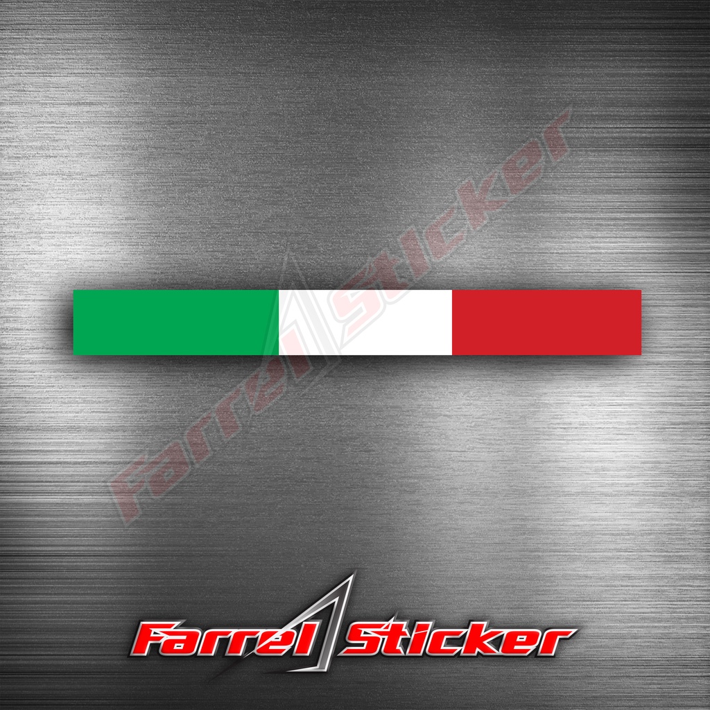 STICKER BENDERA ITALY STIKER ITALI HELM 7 CM