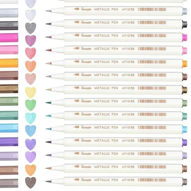 

GuangNa Metallic Brush Pen Set 15 (6510-15BR)