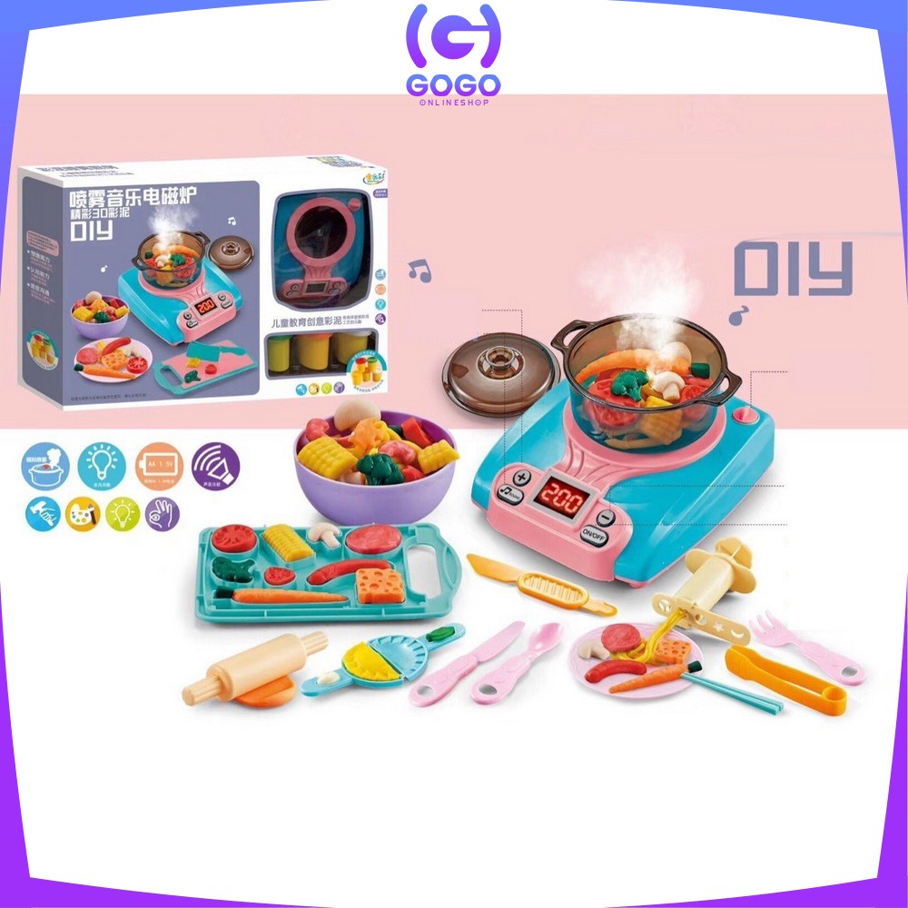 GOGO-M150 M152 Mainan Masak Masakan Anak Perempuan KOMPOR UAP Mainan Kitchen Set Mainan Dapur Anak