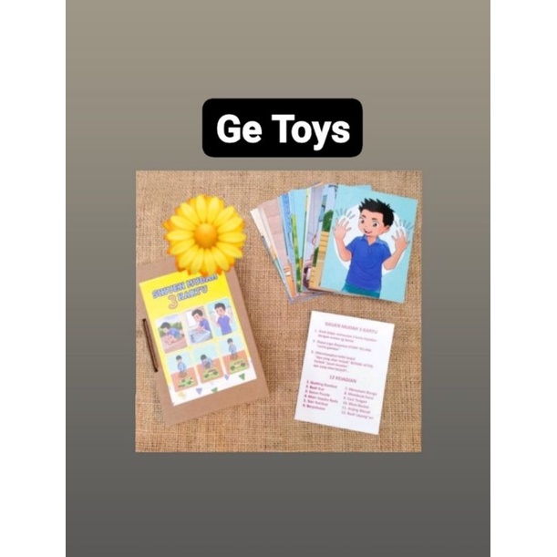 GE TOYS SIKUEN MUDAH 3 KARTU/MAINAN EDUKATIF BALITA DAN ANAK/ALAT TERAPI WICARA