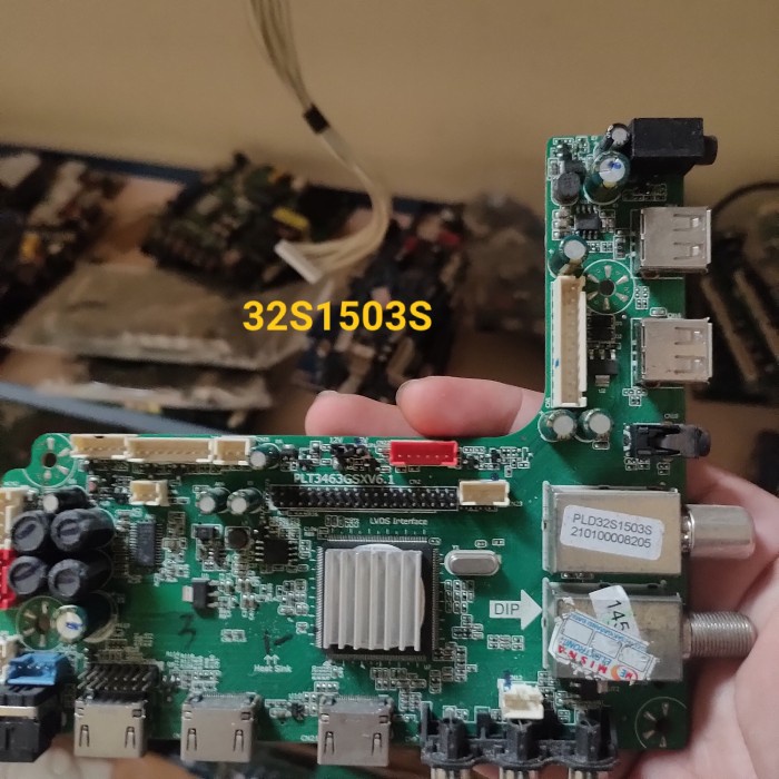 MB - MOTHERBOARD - MAINBOARD - MESIN TV POLYTRON PLD 32s1503s 32s1503