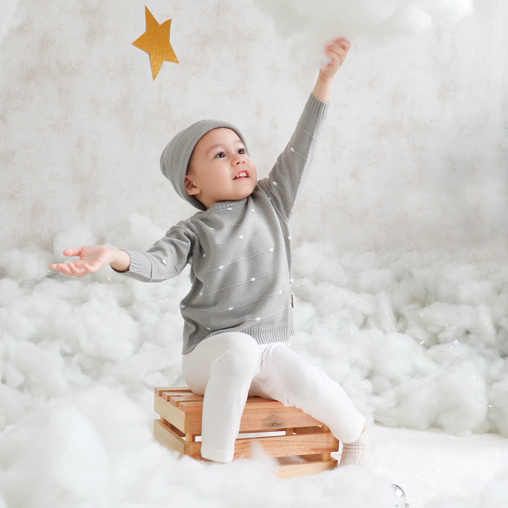 Nice Kids - Knit Sweater Baby Winter Snowy Unisex Baju Hangat Rajut Bayi Anak (6-12 Bulan - 4 Tahun)