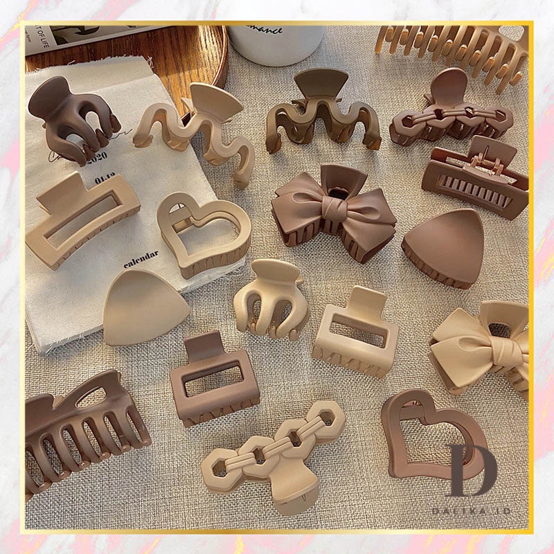 Jepit Rambut Korea Jedai Wanita Korea Coffee Series Korean Hair Claw / Jepitan Rambut Korea
