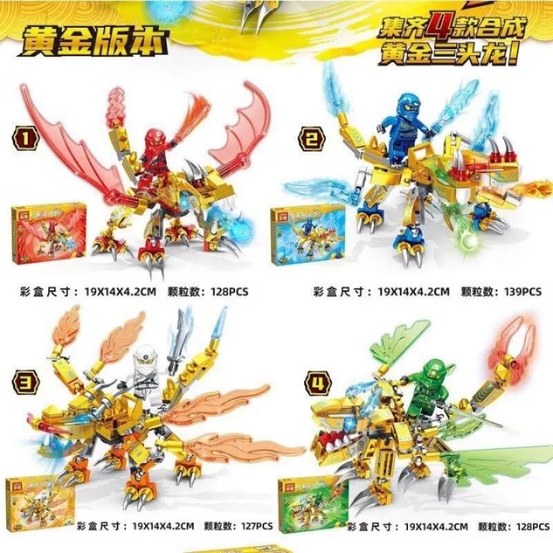 mainan anak ninjago naga dragon bersayap besar + ninja Kay Jay Cole Lloyd LUCKY301 building blocks a