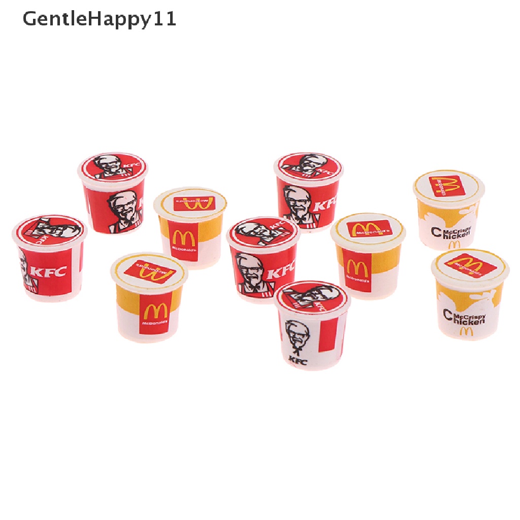 Gentlehappy 5Pcs / set Mainan Miniatur Ember Isi Makanan Untuk Aksesoris Rumah Boneka 1 / 12
