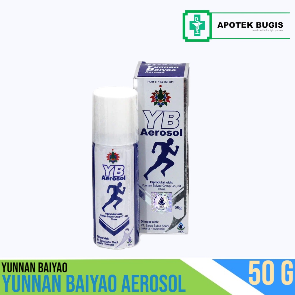 YUNNAN BAIYAO  Aerosol Size 50gr Meredakan Bengkak Pegal Linu Otot Kaku Semprotan Pereda Nyeri