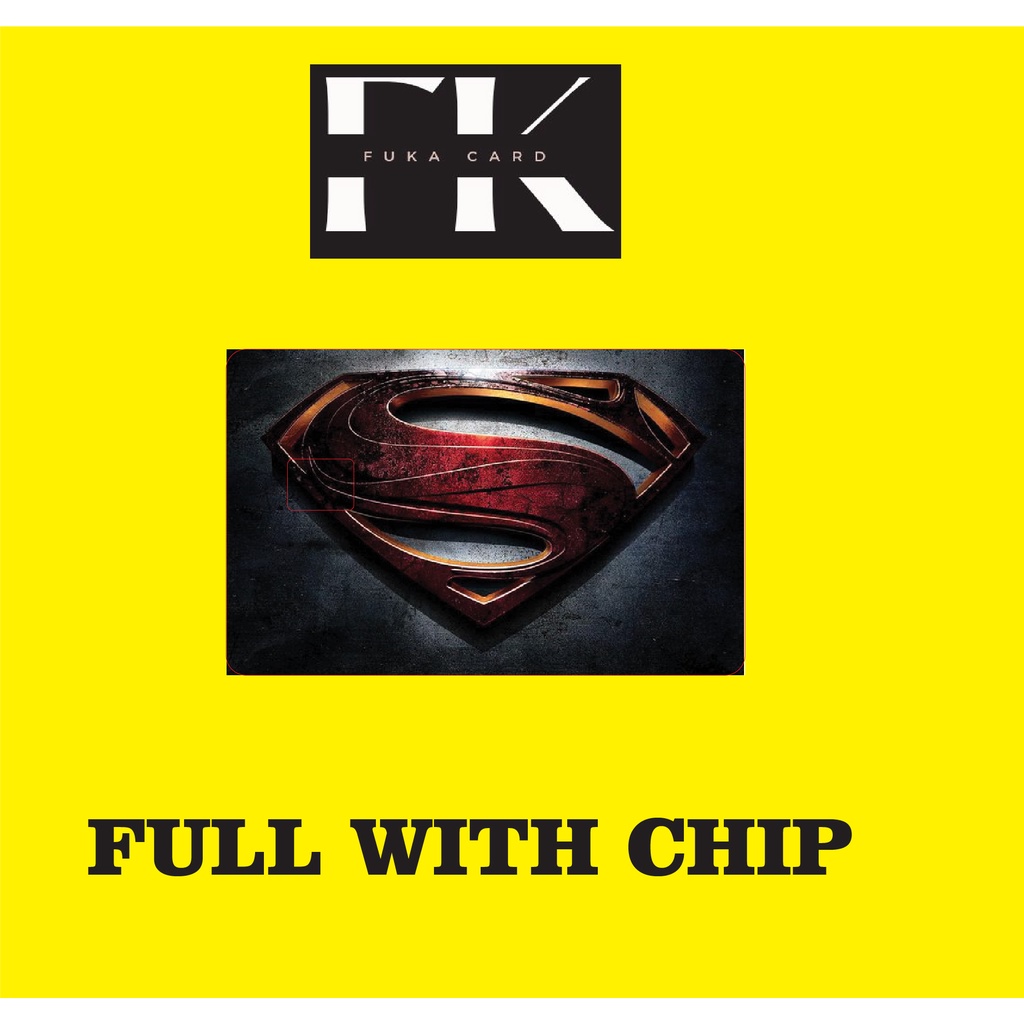SUPERMAN vs batman LOGO SPECIAL EDITION skincard skin atm flazz kredit id card best - skin card waterproof anti air sticker atm