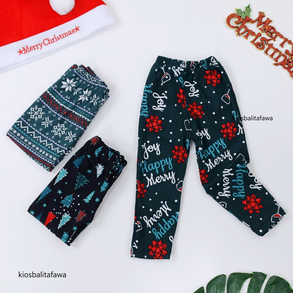 Legging Natal Anak uk 1-2 Tahun SPESIAL CHRISTMAS  PREMIUM / Celana Leging Anak Perempuan IMPORT