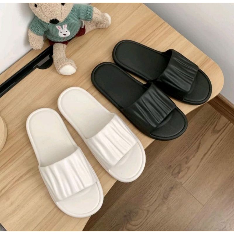 ALANA- Sandal Wanita Import Kerut Selop Jelly AMEL