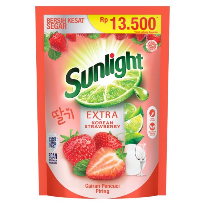 Sunlight Sabun Cuci Piring Cair Korean Strawberry 560mL