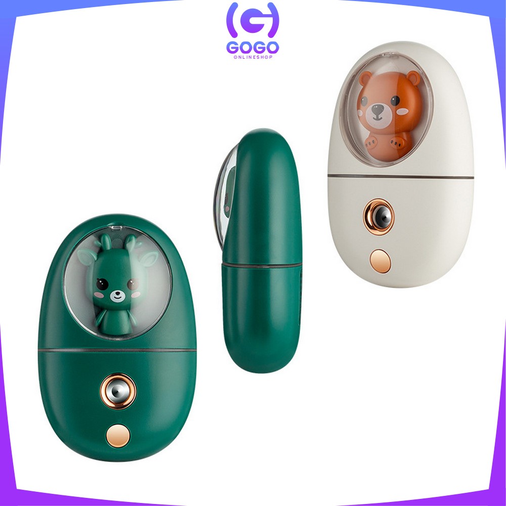 GOGO-K62 Nano Spray Mini Karakter Pelembab Wajah Portable / Diffuser Mini Humidifier USB Charger Bisa Untuk Disinfektan