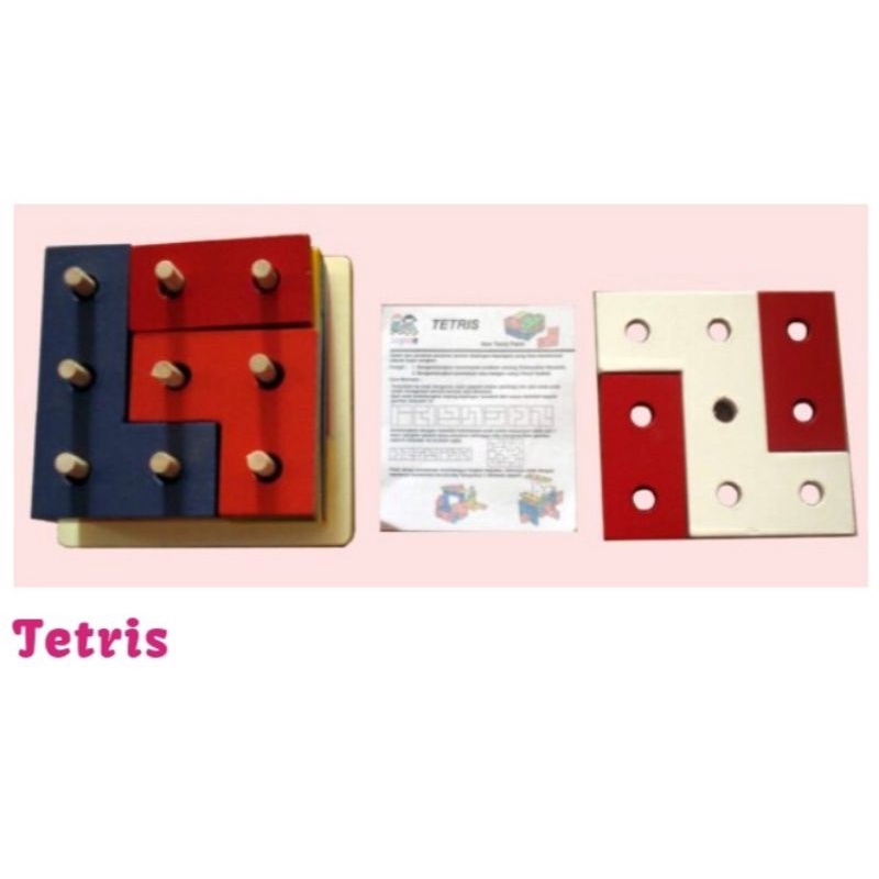 Mainan Kayu Edukasi Tetris