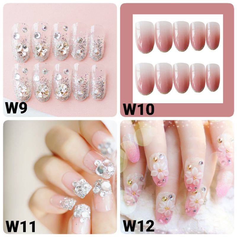 Fake Nails/ Kuku Palsu/ Wedding Fake Nails/ Kuku Palsu Pengantin/ Bride/ Nail art/ Kuku Palsu Murah