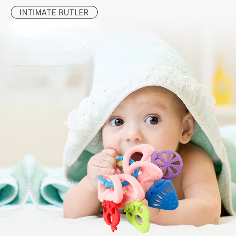 Bayi Tanpa BPA Food Grade Cooking Gigi 0-6-12 Bulan Silicone Fruit Tooth Stick