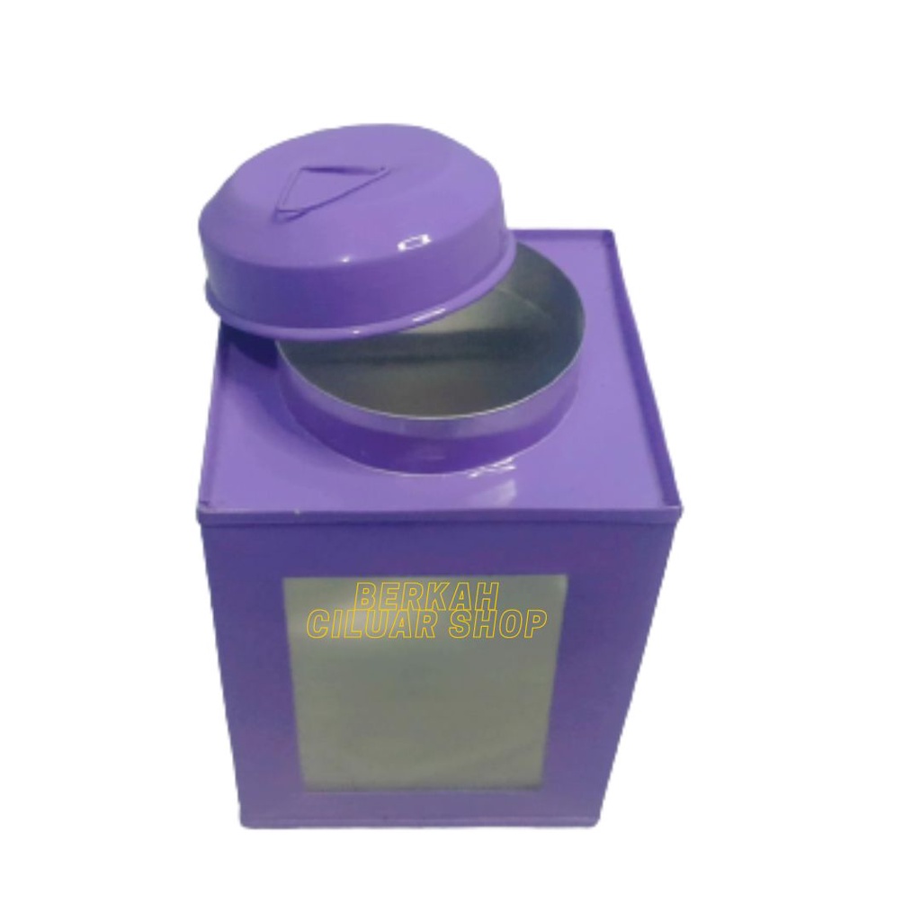 Toples Kaleng Kerupuk Mini / Toples Jadul Mini / Toples Makanan Mini 11 x 13cm