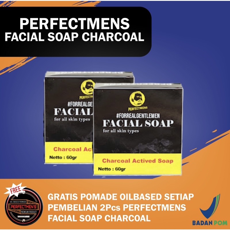 PERFECTMENS FACIAL WASH FOR MEN- Sabun wajah pria/Sabun wajah pemutih cowok sabun laki laki charcoal actived FOR MEN facialwash pria facial wash cowok