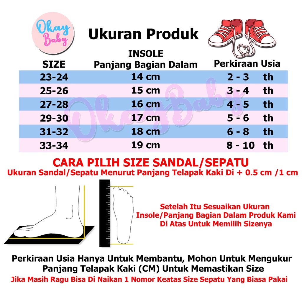 PROMO 12.12 PUNCAK Okaybaby B194 Sandal Slop Anak Laki-laki Perempuan Import Ringan Lembut Termurah Kekinian Sendal Casual