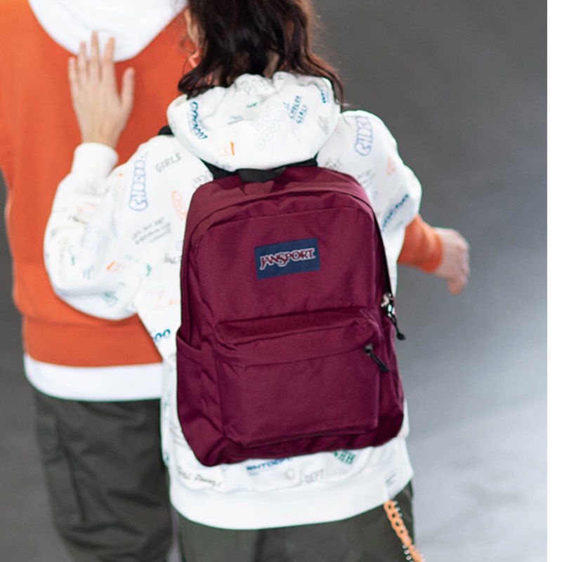 sera JanSport Jasper klasik warna solid ransel tas sekolah mahasiswa pria dan wanita resmi komputer tren ransel otentik