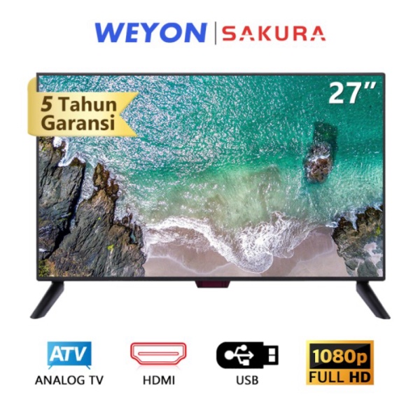 Sakura TV 27 inch HD Ready LED Televisi TCLG-SA27A - analog 22 inch Limited