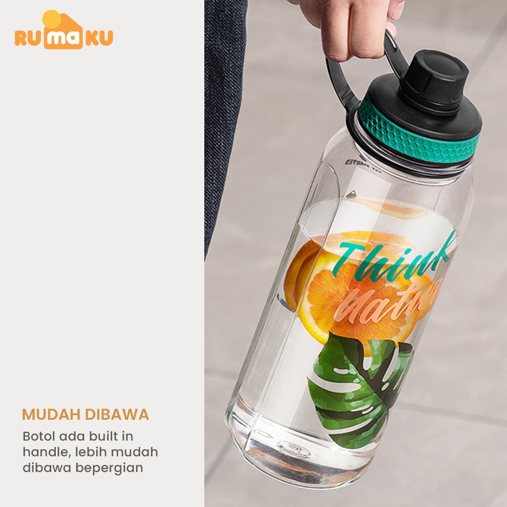 Rumaku Botol Minum Besar Jumbo Sporty Nature Bottle Tempat Air Minum 1200 dan 2000 ml