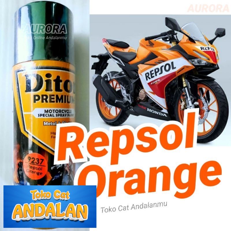 

Toko Cat Andalan - DITON PREMIUM REPSOL ORANGE 9237 pilok pilox pylox cat semprot motor mobil sepeda Toko Cat Andalan Motor dan Mobil