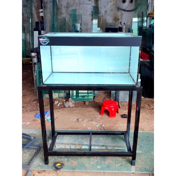 PAKET AQUARIUM 80X40X40 FULL BEGROUND+RAK HOLO 4X4 GALVANIS