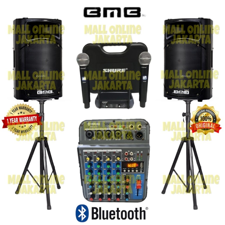 Paket Sound system BMB 15 inch outdoor indoor yamaha speaker aktif ori