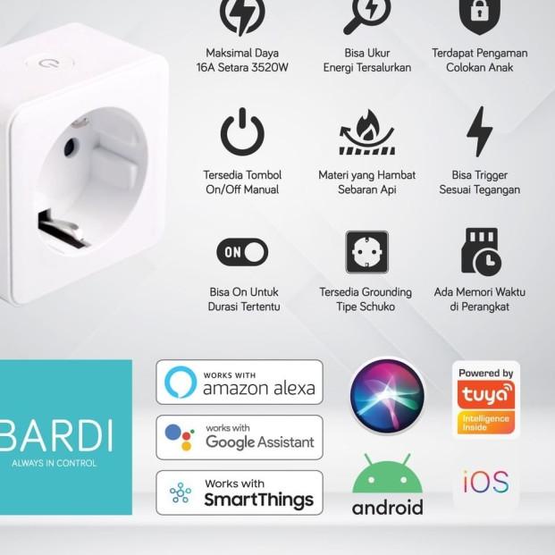 TAKIDA SMART PLUG Bardi Smart PLUG WiFi Wireless Colokan IoT - Bardi Plug