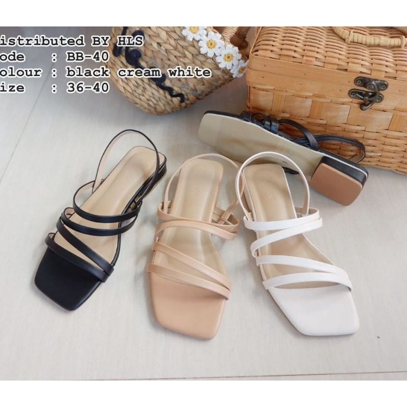 ABBUSHOES An 01 sendal hak tahu tali silang ardilla 3cm