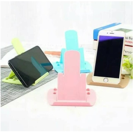 [ OBJ ] Stand Penyangga Hp Lipat Holder Mini Aksesoris Handphone Sandaran Plastik