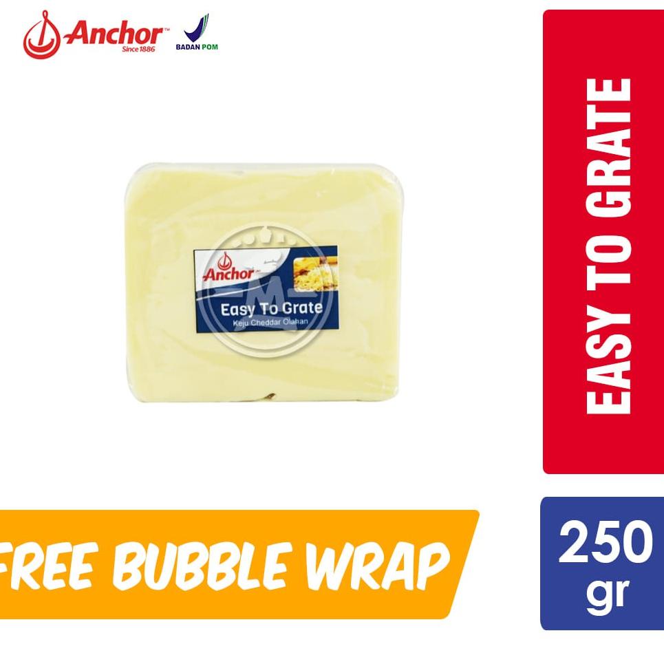 

゛ Anchor Keju Cheddar Easy To Grate 250 gr [pot] ベ