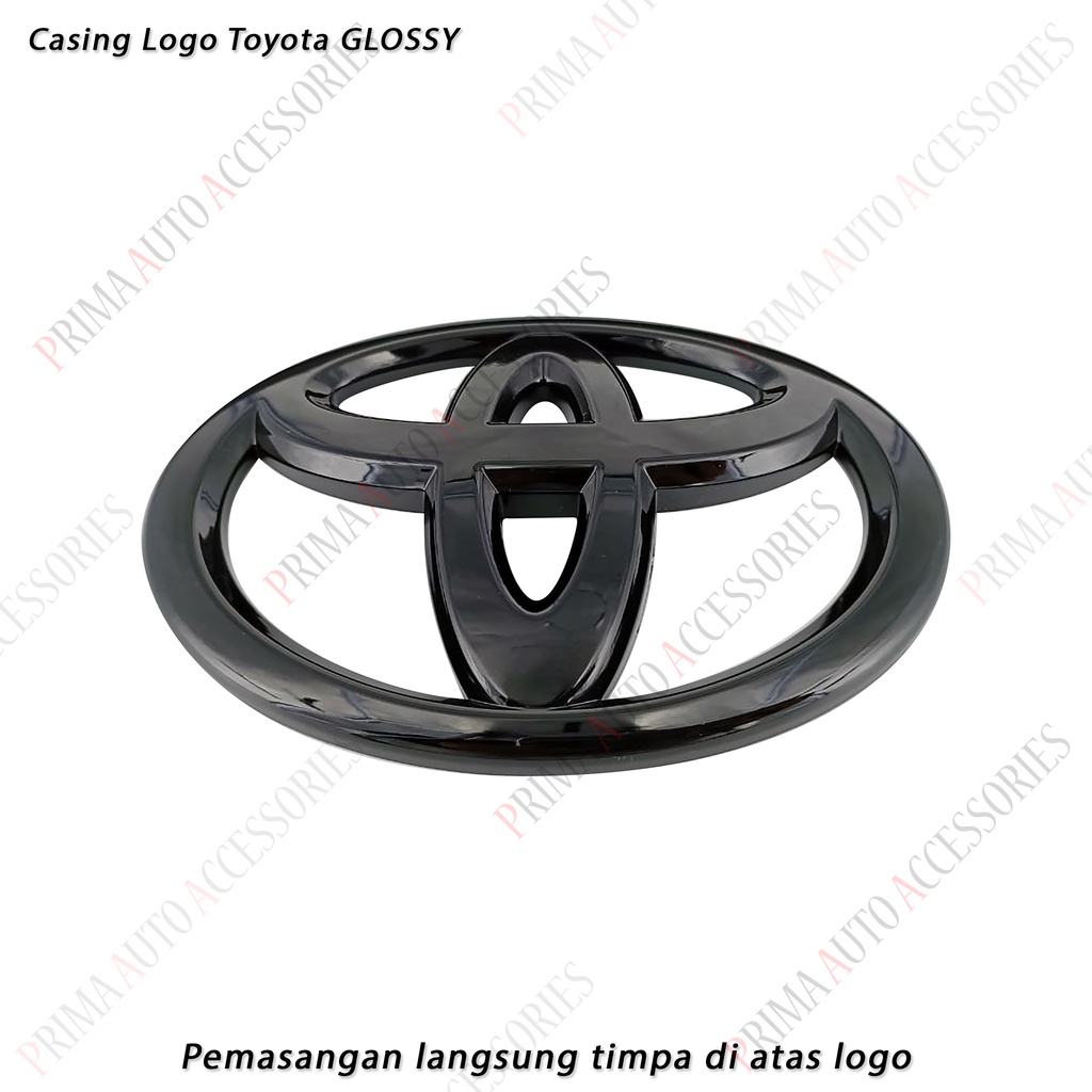 Casing Logo Toyota Hitam Glossy 14 cm