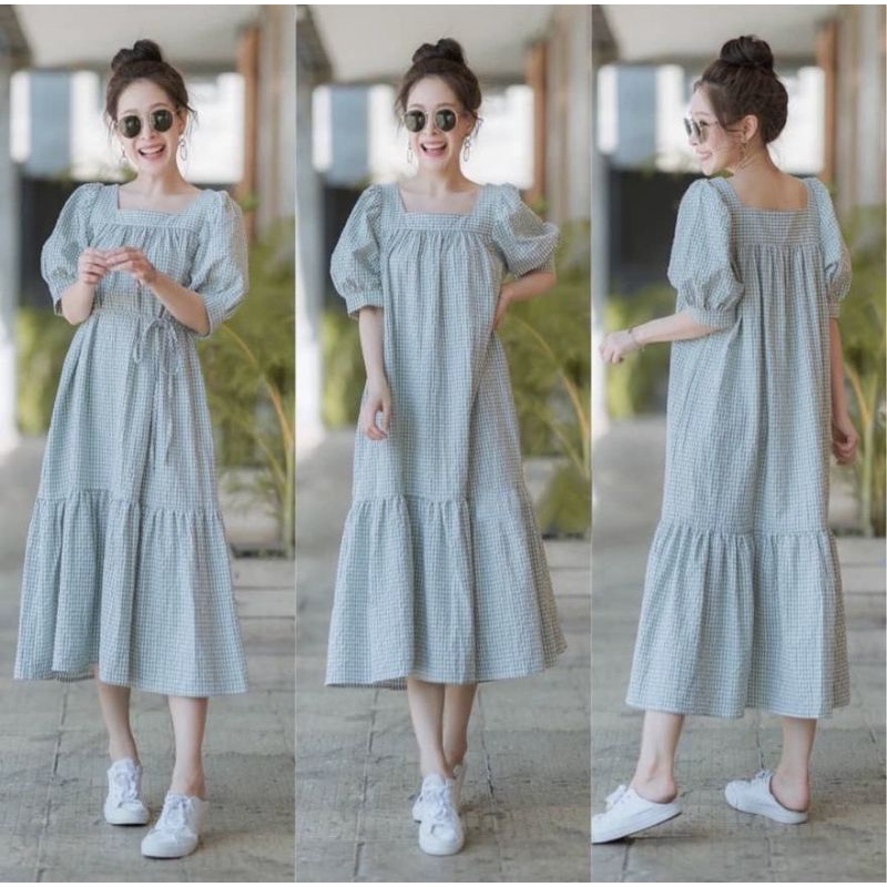 DRESS MAXI DIANA #21397 Gaun casual fashion ootd outfit korean style fashion Korea look murah
