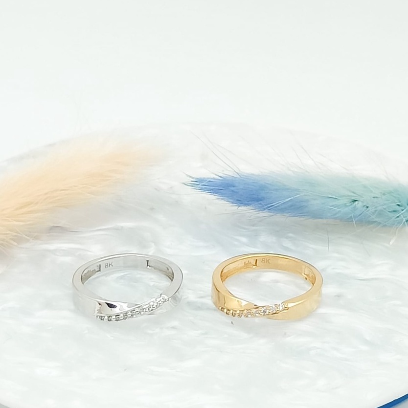 Cincin YG WG Hala Couple Ring Collection RI210867 Hala Gold 8K