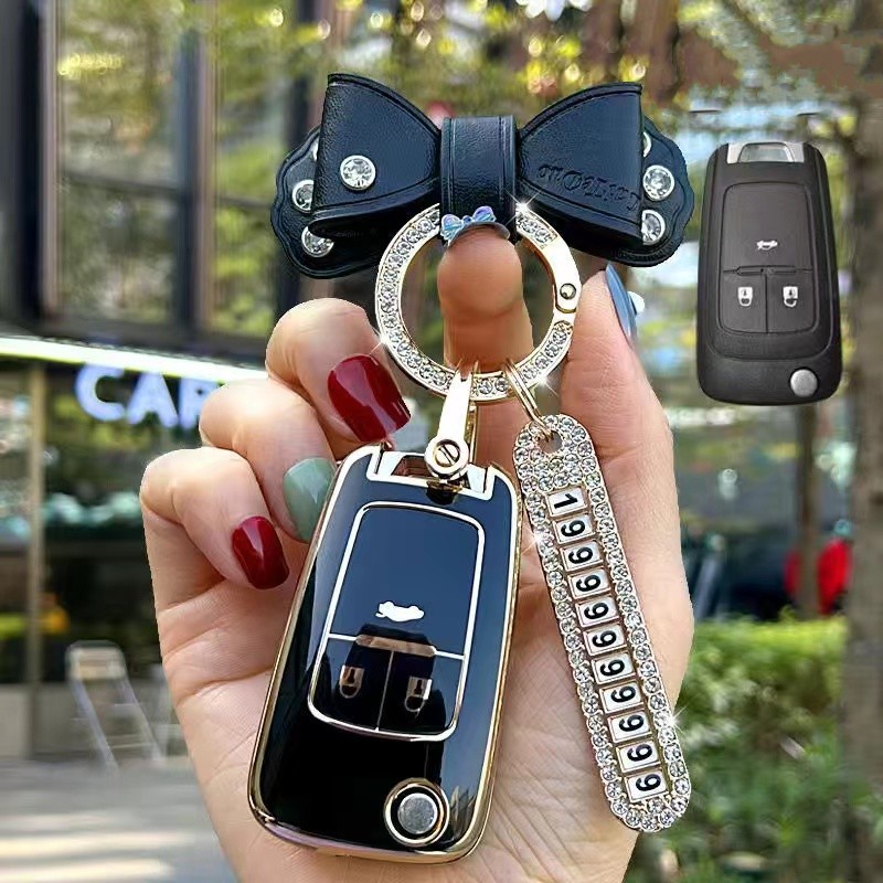 Rumah / Casing Kunci Remote Mobil Lipat Bahan TPU Untuk Chevrolet Cruze Aveo Trax Sail Malibu