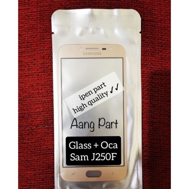 Kaca Lcd + Lem Samsung J2 Pro | Gorilla Glass Pengganti Layar Depan Lcd / Glass Sudah Oca J250F Sams