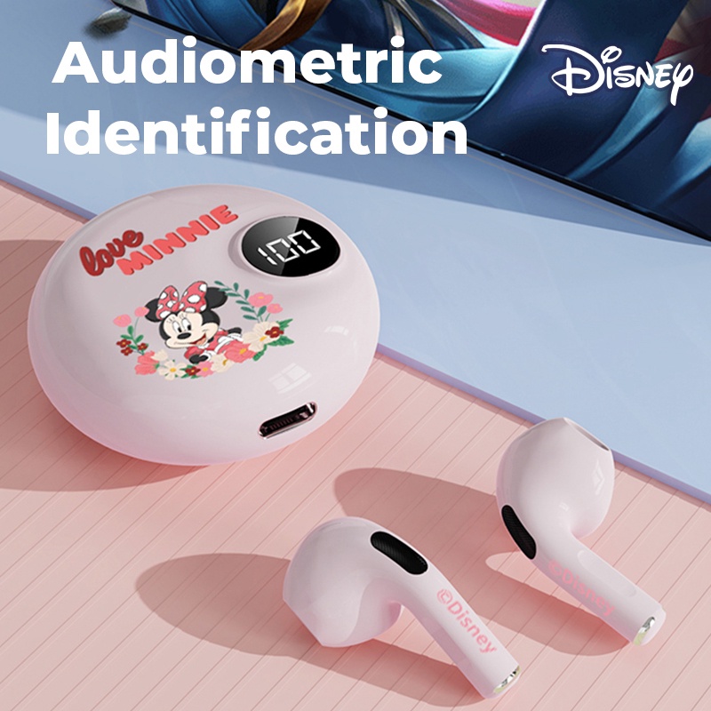 [100% Original ] Disney Mini Headset Bluetooth 5.3 TWS Earphone with Microphone  Digital Power Display