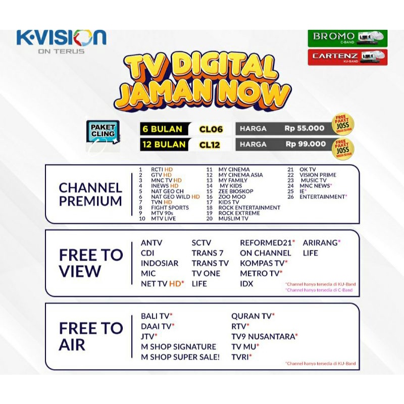 Voucher cling 6 dan 12 bulan k vision