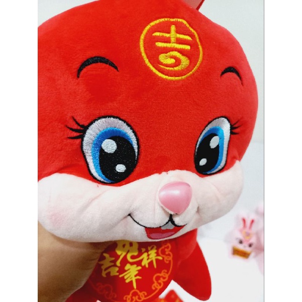 Boneka Imlek Shio Kelinci / Plush Toy Kelinci 2023 / Dekorasi Imlek / Souvenir Imlek 2023 / Stuffed Toys Kelinci Imlek