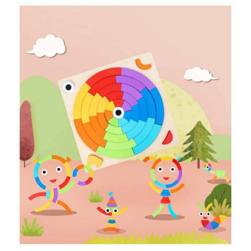 Smart Rainbow Puzzle Block