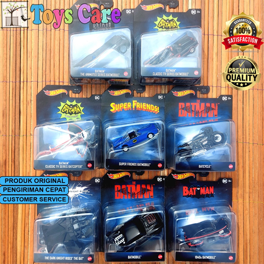 HOTWHEELS SKALA 1:50 BATMAN BATMOBILE 2022 SET 8 PCS - THE DARK KNIGHT RISES THE BAT THE BATMAN MOVI
