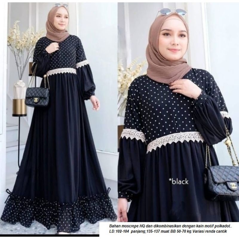 gamis Yesika dress Maxi lebaran fashion muslim wanita kekinian