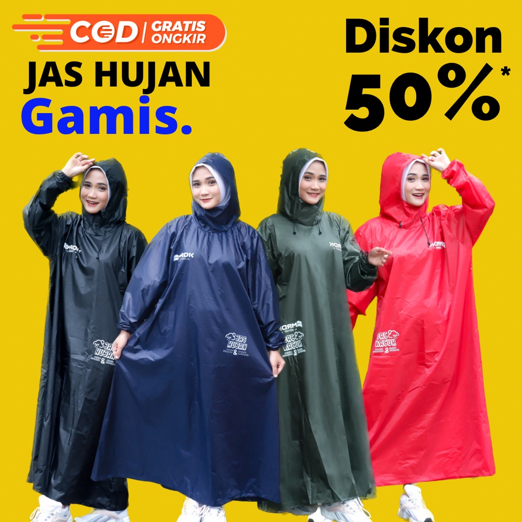 AMZ Store jas hujan wanita ponco syari original  jas hujan wanita anti air  jas hujan syar'i  jas hu