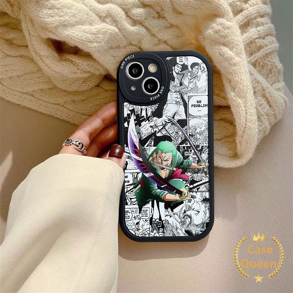 Soft Case Tpu Motif Kartun One Piece Luffy Roronoa Zoro Untuk IPhone 7 Plus 11 14 13 12 Pro Max XR 6Plus X XS Max SE 2020