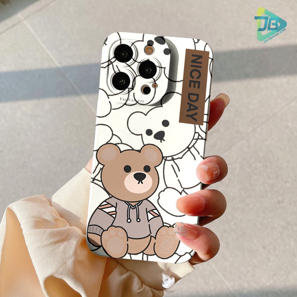 CUSTOM CASE SOFTCASE SILIKON PROCAMERA CUTE BEAR CUSTOM OPPO REALME VIVO XIAOMI SAMSUNG INFINIX IPHONE FOR ALL TYPE JB6188